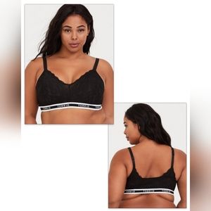Torrid Plus Size Black Lace Bralette, 4X